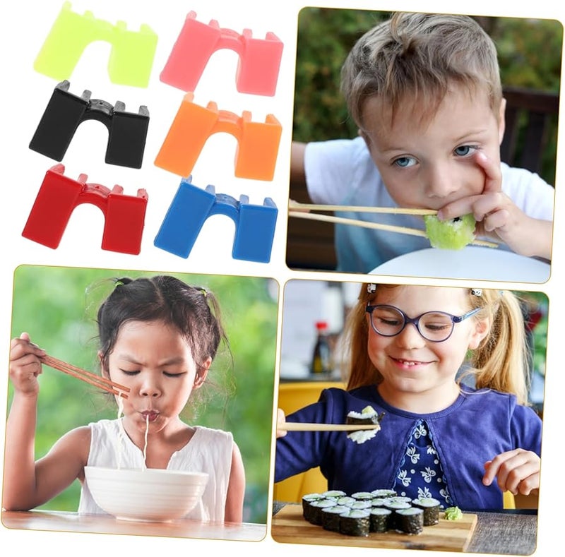 6Pcs Reusable Plastic Chopstick Training Clips Non Slip Learning Aid for Beginners Adults - Image 2